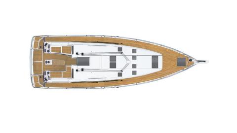 Sun Odyssey 490 : plan de pont Sun Odyssey 490 : plan de pont