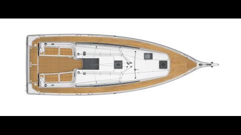 Sun Odyssey 380 : Plan de pont Sun Odyssey 380 : Plan de pont