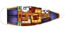 Sun Odyssey 43: Plan d'aménagement