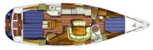 Sun Odyssey 49i : Plan d'aménagement