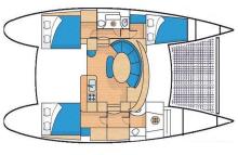 Lagoon 380 S2: Plan d'aménagement