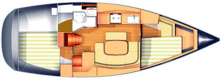 Dufour 365 Grand Large: Plan d'aménagement