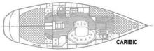 Bavaria 390 Caribic : Plan d'aménagement