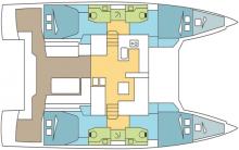 Nautitech 46 Open: Plan d'aménagement