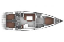 Bavaria 56 cruiser : Plan d'aménagement