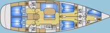 Beneteau 50: Plan d'aménagement