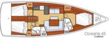 Oceanis 45 : Plan d'aménagement
