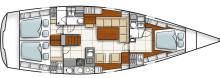 Hanse 470e : Plan d'aménagement Hanse 470e : Plan d'aménagement