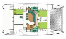 Fountaine Pajot Casamance 44 : Plan d'aménagement 