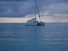 At anchor off Marie-Galante in The Caribbean - Lagoon Lagoon 410 S2, Used (2004) - Martinique (Ref 281)