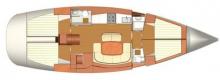 Plan aménagement - Dufour Yachts Dufour 455 Grand’Large, Occasion (2007) - France (Ref 290)
