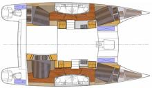 Boat layout - Fountaine Pajot Orana 44, Occasion (2008) - Caraïbes (Ref 297)