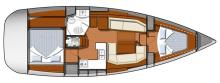 Plan de pont - Jeanneau Sun Odyssey 39 DS, Occasion (2007) - Martinique (Ref 324) Plan de pont - Jeanneau Sun Odyssey 39 DS, Occasion (2007) - Martinique (Ref 324)
