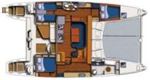 Plan aménagement - Catana Catana 471 Owner Version, Occasion (1998) - France (Ref 384)