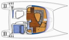 Plan d'aménagement - Fountaine Pajot Orana 44 Maestro, Occasion (2008) - Guadeloupe (Ref 391)