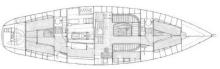 Plan d&#039;aménagement - Amel Santorin Sloop, Occasion (1994) - Martinique (Ref 393)