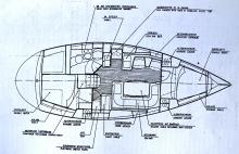 Plan d'aménagement - Bavaria Yacht Bavaria 37 C2, Occasion (2001) - Martinique (Ref 423)