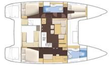 Plan d'aménagement - Lagoon Lagoon 400 3 cabines, Occasion (2012) - Caraïbes (Ref 438) Plan d'aménagement - Lagoon Lagoon 400 3 cabines, Occasion (2012) - Caraïbes (Ref 438)