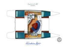 Plan d'aménagement - Fountaine Pajot Lavezzi 40, Occasion (2003) - Martinique (Ref 456)