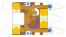 Privilege 445 Easy Cruise: Plan d'aménagement