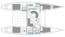 Plan aménagement - Lagoon Lagoon 570, Occasion (2004) - France (Ref 237)