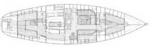 Plan d&#039;aménagement - Amel Santorin sloop, Occasion (1994) - Martinique (Ref 240)