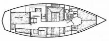 Catalina 36 MK1: Plan d'aménagement 