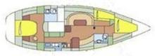 Oceanis 44CC : Plan d'aménagement
