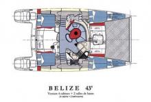 Belize 43 : Plan des cabines