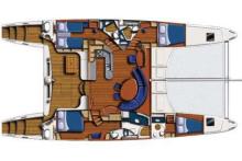 Catana 582 : Plan des cabines