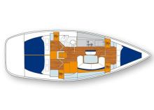 Cyclades 39.3 : Plan des cabines Cyclades 39.3 : Plan des cabines