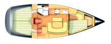 Dufour 365 GL: Plan des cabines Dufour 365 GL: Plan des cabines