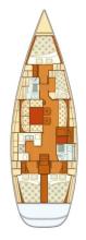 Grand Soleil 50 : Plan des cabines Grand Soleil 50 : Plan des cabines