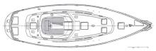 Hallberg-Rassy 46 : Plan de pont Hallberg-Rassy 46 : Plan de pont