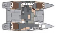 Hélia 44 evolution maestro : Plan des cabines