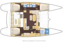 Lagoon 440 : Plan des cabines