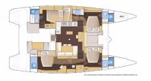 Lagoon 52 F : Plan des cabines