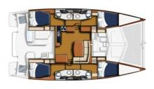 Leopard 44 : Plan des cabines