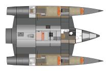 Neel 47 : Plan des cabines Neel 47 : Plan des cabines