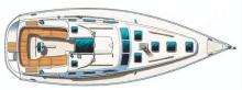 Oceanis 393 Clipper : Plan de pont