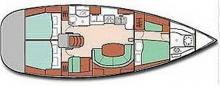 Oceanis 411 Clipper : Plan des cabines