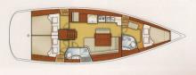 Oceanis 43 : Plan des cabines