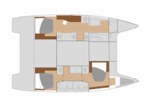 Saona 47 Maestro : Plan des cabines