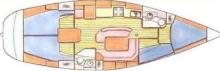 Sun Odyssey 42.2 : Plan des cabines