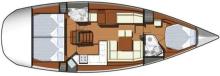 Sun Odyssey 45 : Plan d'aménagement Sun Odyssey 45 : Plan d'aménagement