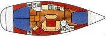 Sun Odyssey 45 : Plan d'aménagement Sun Odyssey 45 : Plan d'aménagement