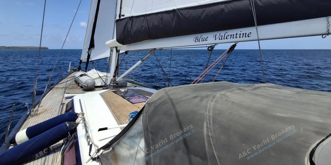 Hanse Yachts 540e : En navigation sous génois bâbord amure Hanse Yachts 540e : En navigation sous génois bâbord amure