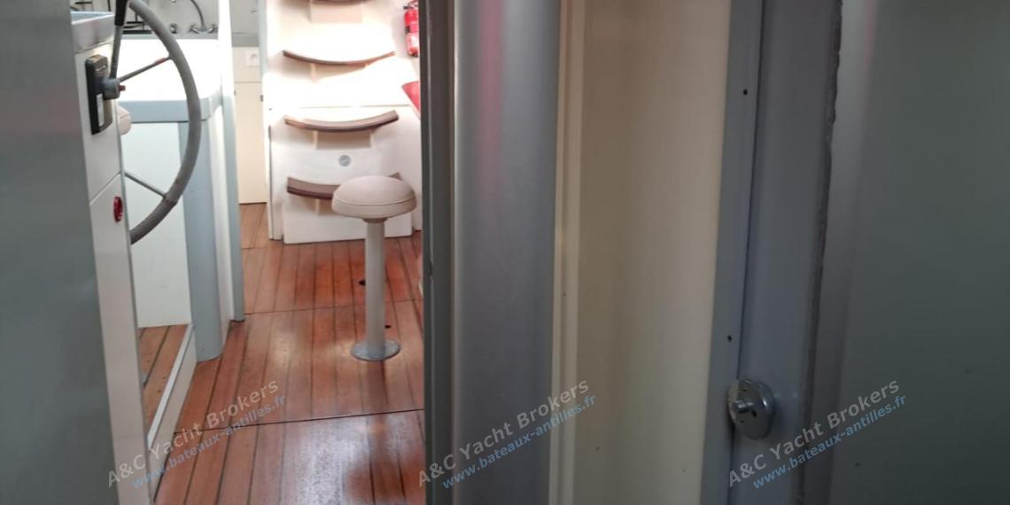 Bénéteau Evasion 36 : Vue depuis la cabine avant Bénéteau Evasion 36 : Vue depuis la cabine avant