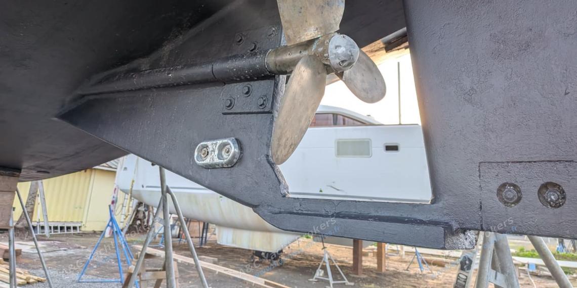 Alubat Ovni 43 : Au chantier autre vue Alubat Ovni 43 : Au chantier autre vue